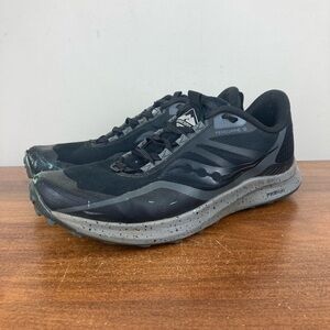 Saucony Peregrine 12 Black Charcoal Black Trail Shoes S10737-05 Women’s Size 9.